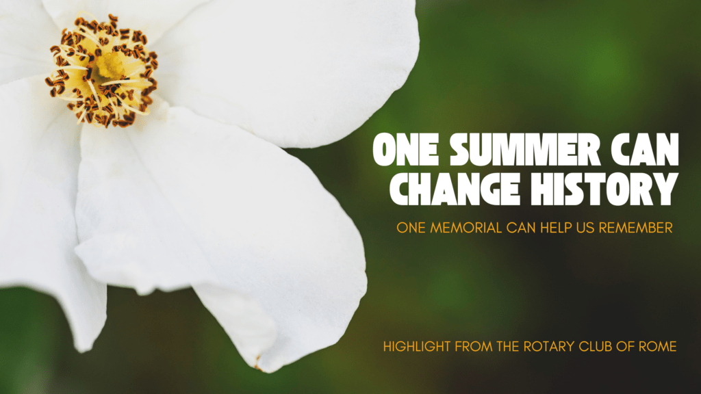 One Summer Can Change History. One Memorial Can Help Us Remember.